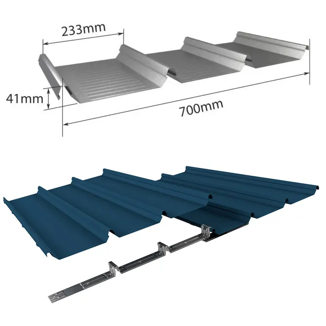 Concealed-Fix (Clip-Lock) Roof Sheet 0.53 mm Zincalume® (AZ150)